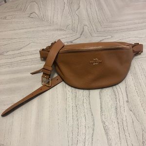 leather coach fanny pack